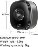 Wall mounted Washing Machine, 3kg Portable Automatic Washer and Spin Dryer, Compact Small Front Drum Smart Underwear Washing Machine, Low noise, with Led Screen, for Bathroom