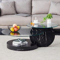Mesa de Centro Moderna de Vidro com Design Redondo Elegante