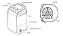 Lavadora Mini Praxis 1,2 Kg Inverter Petit Branca Bi volt