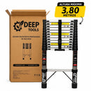 Escada Telescópica Retrátil 3,80m 13 Degraus Inox Deep Tools