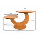 Mesa de Centro Moderna com Dois Tampos Redondos Design Elegante