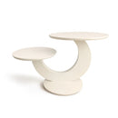 Mesa de Centro Moderna com Dois Tampos Redondos Design Elegante