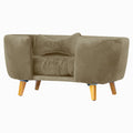 Poltrona Cama Pet Hanna Estofada Tecido Veludo Divini Decor