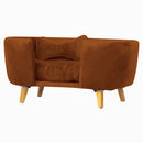 Poltrona Cama Pet Hanna Estofada Tecido Veludo Divini Decor
