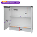 Despensa Balcão Estreito Compacto Multiuso MDF