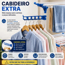 Varal de Chão Dobrável 3 Andares com Cabideiro Rodinhas Suporta 48kg Organizador Roupa
