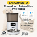 Alimentador Automático Pet Alexa Tuya Smart Life 4L