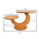 Mesa de Centro Moderna com Dois Tampos Redondos Design Elegante