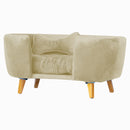 Poltrona Cama Pet Hanna Estofada Tecido Veludo Divini Decor