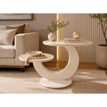 Mesa de Centro Moderna com Dois Tampos Redondos Design Elegante