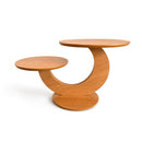 Mesa de Centro Moderna com Dois Tampos Redondos Design Elegante
