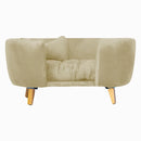 Poltrona Cama Pet Hanna Estofada Tecido Veludo Divini Decor